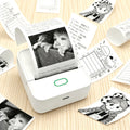 Thermal Mini Printer, Portable Inkless Sticker Maker,Bluetooth Free Cut Small Pocket Printer for Children DIY 57mm Photo Print