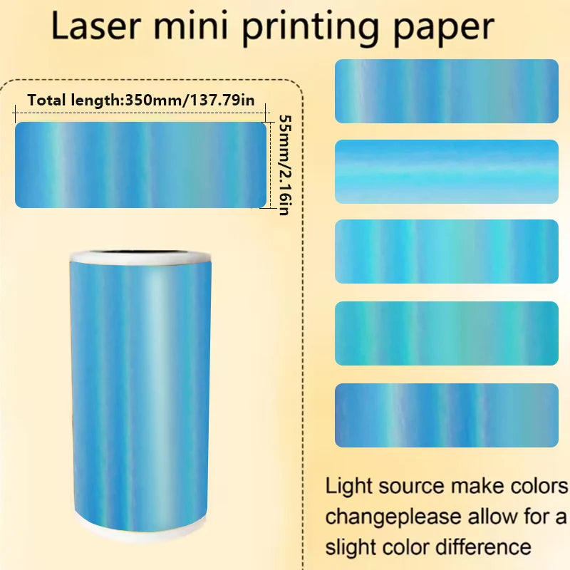 Thermal Mini Printer, Portable Inkless Sticker Maker,Bluetooth Free Cut Small Pocket Printer for Children DIY 57mm Photo Print