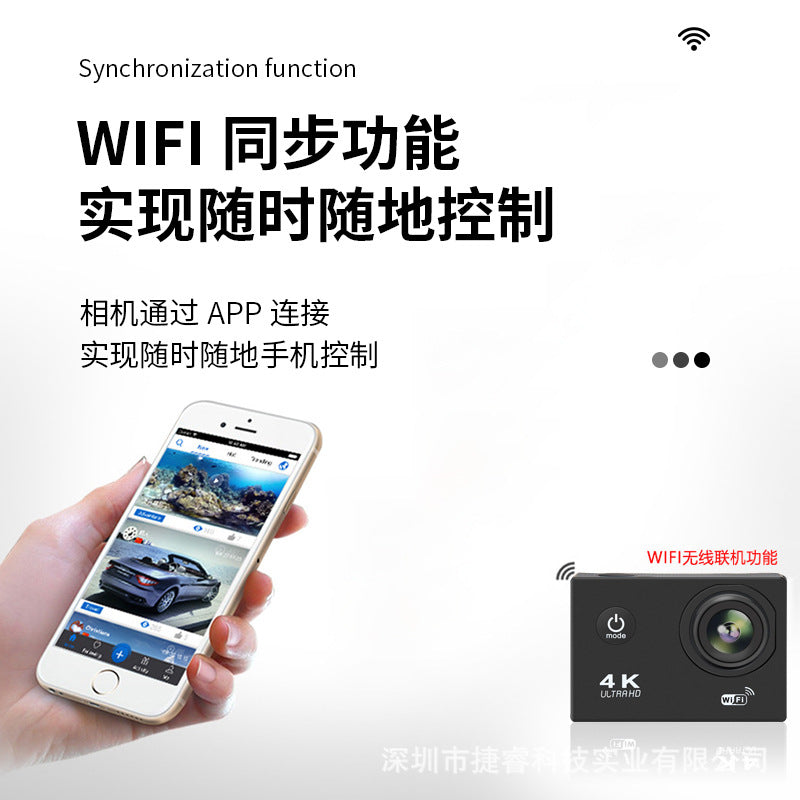 4K sports camera camera wifi diving sports camera DV HD waterproof outdoor underwater camera