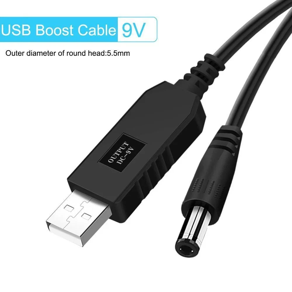 STONEGO 1/2pcs USB to DC Power Cord Boost Converter 9V /12V 8pcs Adapter USB to DC Charging Connector for Wifi Router Mini Fan