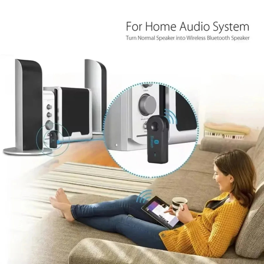 AUX Car Bluetooth Receiver,3.5mm Socket 5.0 Wireless Bluetooth Adapter,Audio Converter Mobile Phone Hands-Free Stereo