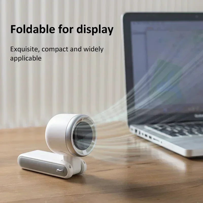 Hanging Neck Outdoor 180 Degree Folding Desktop Mini Fan Hand-held Folding High-speed Powerful Turbo Fan Amagi