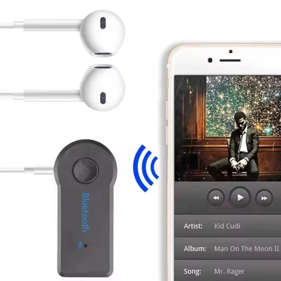 AUX Car Bluetooth Receiver,3.5mm Socket 5.0 Wireless Bluetooth Adapter,Audio Converter Mobile Phone Hands-Free Stereo