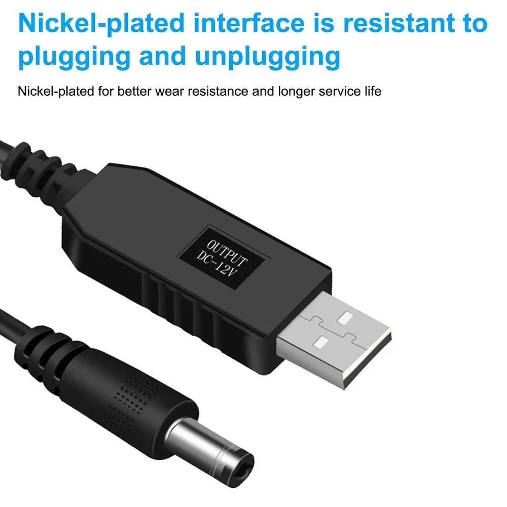 STONEGO 1/2pcs USB to DC Power Cord Boost Converter 9V /12V 8pcs Adapter USB to DC Charging Connector for Wifi Router Mini Fan