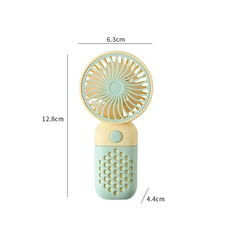 Hanging Neck Outdoor 180 Degree Folding Desktop Mini Fan Hand-held Folding High-speed Powerful Turbo Fan Amagi