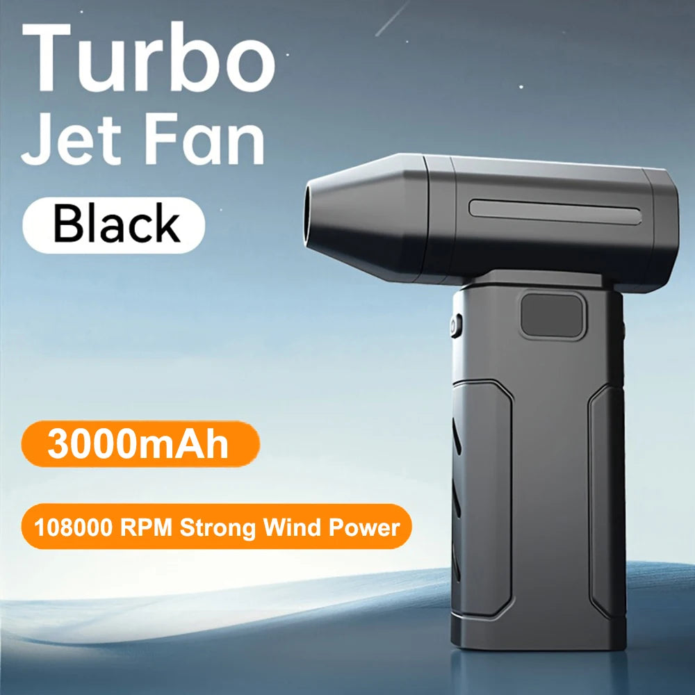Compressed Air Duster -3000mAh Personal Cooling Mini Fan Turbo Fan,108000RPM Cordless Electric air Duster for Keyboard Cleaning