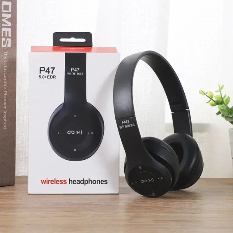 P47 Universally Wireless Bluetooth Noise Cancelling Headphones Gamer Stereo Headset Wireless Sports Game Headset For IOS Android