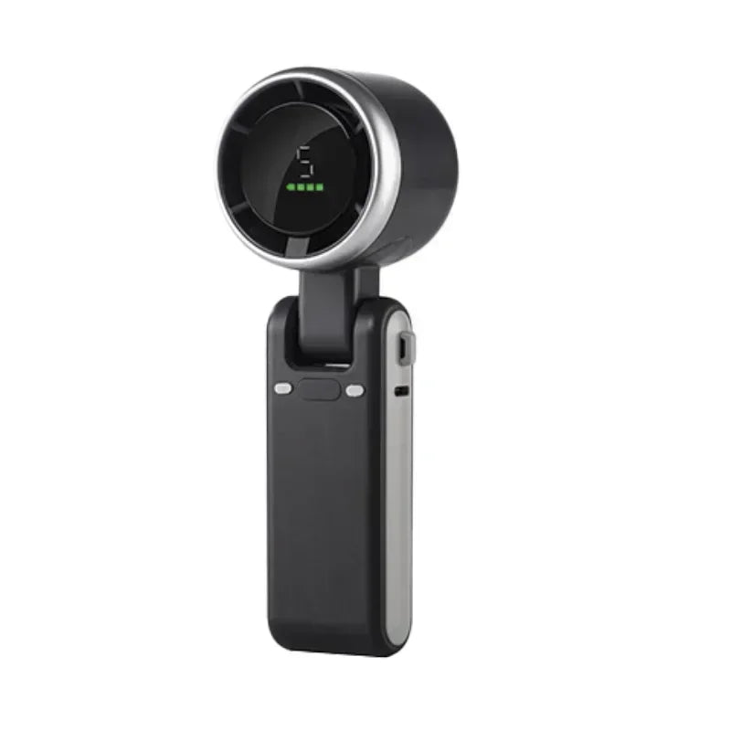 Hanging Neck Outdoor 180 Degree Folding Desktop Mini Fan Hand-held Folding High-speed Powerful Turbo Fan Amagi
